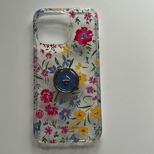 14 max pro iPhone case. Kate Spade garden bouquet with resin ring